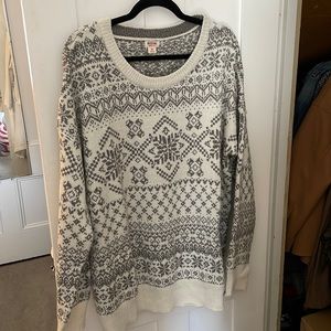 Mossimo winter sweater with snowflake pattern - XL